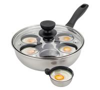 MARSKITOP Egg Poacher, Poached Eggs Cooker, Stainless Steel Egg Poaching Pan Food Grade Safe PFOA Free