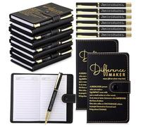 Marspark 10 Set Employee Appreciation Gifts Inspirational A5 Leather Notebooks with Pens Difference Maker Thank You Gifts Motivational Journal for Men Women Team Coworker Teacher Nurse Office