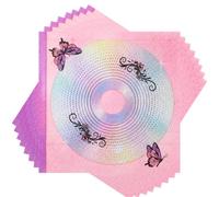 Marspark 100 Pcs Y2K Party Napkins Pink CD Paper Napkins Bulk Y2K Disposable Napkin Back to 2000's Tablewares Party Supplies for Summer Music Decorations