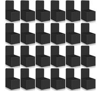 Marspark 24 Pcs Black Ballot Boxes Raffle Donation Box for Fundraising 6 x 6 x 12 Inch Cardboard Ticket Case with Slot and Header for Collecting Business Card Voting Contest