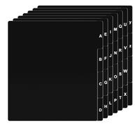 Marspark 26 Pcs Vinyl Album Dividers A-Z Record Divider DVD CD File Alphabet Record Organizer with Alphabetical Tab Album Storage Holder for Vinyl LP Collection Library Bin Black (Horizontal)