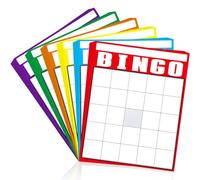 Marspark 36 Pcs Multi-Color Bingo Cards Bulk Multicolor Jumbo Bingo Game Board Make Your Own Sheet Squares for Adult Party Blank Square Fill in Gift