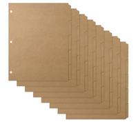 Marspark 40 Sheets 3 Ring Binder Dividers with 5-tabs Letter Size 8.5 x 11 in Tab Dividers Blank Kraft Paper Index Divider for Extra Quality for College Adults, 8 Sets