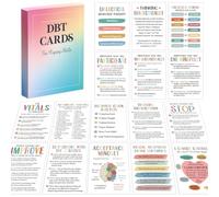 Marspark 48 Pcs DBT Flashcards - Dialectical Behavior Therapy Coping Skills Cards, Anxiety Coping Skills, Cognitive Distortions, DBT Affirmations Mental Health Counseling Card Deck Ring