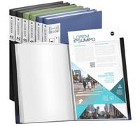 Marspark 6 Pcs Binder with Plastic Sleeves Large 8.5" x 11" Display Presentation Book 40 Pocket 80 Pages Art Portfolio Folder Clear Sheet Protector for Photo Document (Black,Green,Blue)