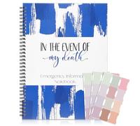 Marspark End of Life Planner in the Event of My Death Planner Organizer Notebook with Sticky Index Tabs for Beneficiary Info, Will Preparation, Last Wishe, Funeral Planning(Blue)
