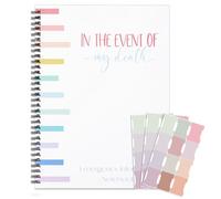 Marspark End of Life Planner in the Event of My Death Planner Organizer Notebook with Sticky Index Tabs for Beneficiary Info, Will Preparation, Last Wishe, Funeral Planning(Simple)