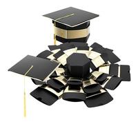 Marspark Graduation Explosion Gift Box with Money Slot & Cap Topper Handmade Exploding Photo Album Pop up Surprise Card DIY Money Holder for High School College Graduation Party
