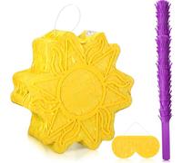 Marspark Sun Piñata with Stick and Blindfold, Princess Themed Party Decorations Sun Piñata Birthday Party Supplies for Anniversary Celebration, Fiesta