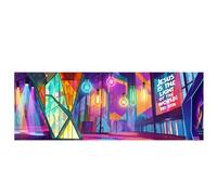 Marspark VBS Rainbow Stage Backdrop 18 x 6 ft Jesus is The Light of The World Theme Backdrop with 10 M Ribbon Vbs Station Decorations for 2026 Vacation Bible School Church Events