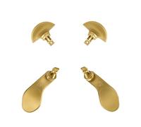 marspell 4PCS Metal Paddles for PS5 Dual-Sense Edge Wireless Controller, Back Hair Trigger Locks Replacement Parts for PS5 Elite Controller(Gold)