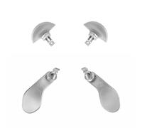 marspell 4PCS Metal Paddles for PS5 Dual-Sense Edge Wireless Controller, Back Hair Trigger Locks Replacement Parts for PS5 Elite Controller(Silver)