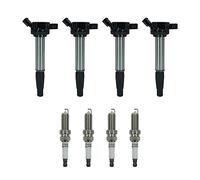 Marsram Ignition Coil Pack UF596 & Double Iridium Spark Plug 4912 for 2009 2010 2011 Toyota Corolla Matrix Prius 2012 2013 2014 2015 2017 Lexus Scion IM XD Pontiac Vibe 1.8L L4 UF619 90919-02258