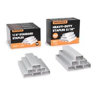 Marsrock Staples, 6000 Count Assorted Set, 4000 1/4" + 2000 5/16", Standard Office Staples for Desktop Staplers, 6 Pack