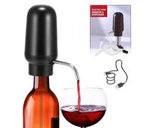Marstey Electric Wine Aerator and Pourer, USB Rechargeable Automatic Aeration Decanter, Portable One-Click Wine Dispenser Pump with Detachable Hose for Home Party Restaurant Bar