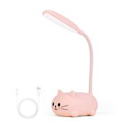 Marstey LED Kid Table Lamp, Mini Cat Desk Lamp, Cute Portable LED Cat Night Light, Foldable, USB Rechargeable Reading Light, for Bedroom Children's Bedside Study