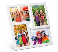 Marsui Collage Picture Frame 5x7 Inch Gallery Wall Frames 4 Opening Multi Photo Frame for Wall Decor Hanging and Tabletop Display for Family Portraits Wedding Memories and Modern Home Gallery(White)
