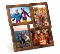 Marsui Collage Picture Frame 5x7 Inch Gallery Wall Frames 4 Opening Multi Photo Frame for Wall Decor Hanging and Tabletop Display for Family Portraits Wedding Memories and Modern Home Gallery (Brown)