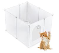 Marsui Large Cat Litter Box Enclosure Splash Guard DIY Litterbox Wall Shield Easy Clean Dog Privacy Screen Enclosure Light Weight Plastic Sheets for Most Litter Boxes (23.6 x 20 x 15.7 Inches)
