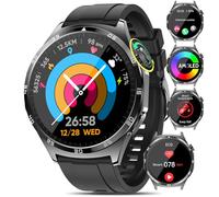 Marsyu New Smartwatch,1.43" AMOLED Screen Smartwatches for Men Answer/Make Calls, Sport Fitness Smartwatch with Heart Rate Monitor,SPO2,Body Temperature,Sleep Monitor Watch (Modern, Black)
