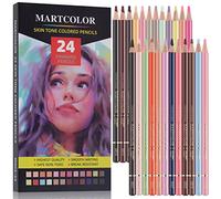 MARTCOLOR 24 Colors Skin Tone Colored Pencils for Portraits and Skintone Artists, Oil Color Pencils for Drawing, Sketching, Adult Coloring, Shading, Layering & Blending