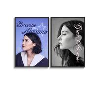 MArtDesign 2 PCS Black And White Singer Gracie Poster Abrams Canvas Poster And Wall Art Modern Family Bedroom Office Gym Decor Gift 12x18inch(30x45cm) Style-1