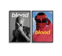 MArtDesign 2 PCS Blond Frank Ocean Poster Black And White Canvas Poster And Wall Art Modern Family Bedroom Office Gym Decor Gift 12x18inch(30x45cm) Style-1