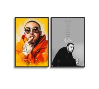 MArtDesign 2 PCS Rapper Mac Miller Poster Music Canvas Poster And Wall Art Modern Family Bedroom Office Gym Decor Gift 12x18inch(30x45cm) Style-3