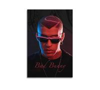 MArtDesign Bad Bunny Music Cool Poster Canvas Poster And Wall Art Modern Family Bedroom Office Gym Decor Gift 12x18inch(30x45cm) Unframe-style