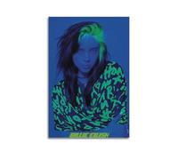 MArtDesign Blue Billie Eilish Poster Wall Canvas Poster And Wall Art Modern Family Bedroom Office Gym Decor Gift 12x18inch(30x45cm) Unframe-style