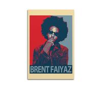 MArtDesign Brent Faiyaz Vintage Poster Canvas Poster And Wall Art Modern Family Bedroom Office Gym Decor Gift 12x18inch(30x45cm) Unframe-style