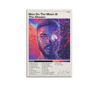 MArtDesign Kid Cudi Hop Rap Album Cover Poster Man On The Moon Iii The Chosen 90s Canvas Poster And Wall Art Modern Family Bedroom Office Gym Decor Gift 12x18inch(30x45cm) Unframe-style