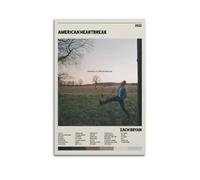 MArtDesign Zach Bryan Poster American Heartbreak Album Canvas Poster And Wall Art Modern Family Bedroom Office Gym Decor Gift 12x18inch(30x45cm) Unframe-style