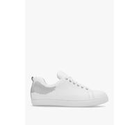 MARTE Angels Ease White Leather Silver Wing Trainers Size: 35, Colour: