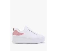 MARTE Angels Rise Pink Leather Flatform Trainers Size: 36, Colour: Pink Leather