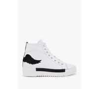 MARTE Angels White Leather Black Wing High Top Trainers Size: 36, Colo