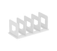 Marte Vanci Desktop File Sorter Organiser Purse Organiser Thickened Plastic Magazine Holder Bookshelf Rack Mail Divider for Office Desk Kitchen Shelf Closet 4 Slots White