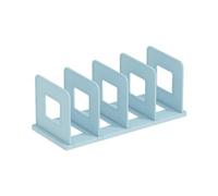 Marte Vanci Desktop File Sorter Organiser Purse Organiser Thickened Plastic Magazine Holder Bookshelf Rack Mail Divider for Office Desk Kitchen Shelf Closet 4 Slots Blue