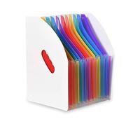 Marte Vanci Expanding File Folder, A4 Document Organiser, Plastic Accordion Filling Folders 13 Pockets Portable Desk Organiser Vertical Storage Holder for Office School Paperwork Letter Bill Receipt