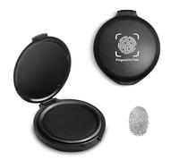 Marte Vanci Fingerprint Ink Pad, Thumbprint Pad Black Ink Pads Thumb Print Stamp Kit Portable for Notary Supplies Identification Security ID Fingerprint Cards Law Enforcement 2 Pcs