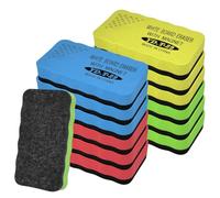 Marte Vanci Magnetic Whiteboard Erasers, 12 Pack Dry Erase White Board Eraser with Thick Felt Pad, Ergonomic Chalkboard Blackboard Whiteboard Rubber for Office Home School Assorted Colours