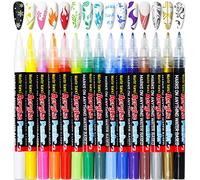 Marte Vanci Nail Art Pens, Acrylic Paint Pens Fine Tip, Acrylic Paint Markers for Graffiti Colouring DIY Nails Beauty Rock Painting Wood Glass Ceramic Card Crafting Easter Egg 15 Colours