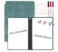 Marte Vanci Small Whiteboard Notebook, A5 Mini Whiteboard with Pen & Wipe, Portable Dry Erase White Board, Reusable Notepad for Office Home School Lists Study Notes Memo Drafts Reminders Blue