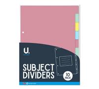 Martello 10 Coloured A4 Subject Dividers Pack 10 Pack Divider Set Includes 10 Colourful Sheets For Organising Multiple Subjects Easy