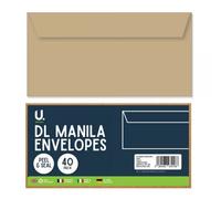 Martello 40 Manila Dl Envelopes Pack Key Features 40 Pack Dl Envelopes Great Value Set For Everyday Mailing Needs Standard Dl Size Fits A4