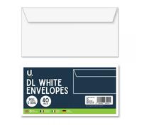 Martello 40 White Dl Envelopes Pack Key Features 40 Pack Dl Envelopes Great Value Set For Everyday Mailing Needs Standard Dl Size Fits A4