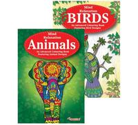 Martello A4 Animals Birds Adult Colouring Book Assorted Relaxing Colouring Experience With Detailed Animals And Birds Illustrations