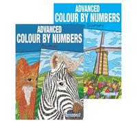 Martello A4 Animals Nature Advanced Colour By Numbers Book Assorted Advanced Colour By Numbers Follow Guided Designs To Create Detailed