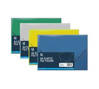 Martello A4 Elastic File Folder Assorted A4 Document Storage Securely Holds Standard A4 Papers Elastic Fastening Closure Keeps Contents