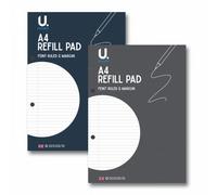 Martello A4 Lined Refill Pad Assorted Lined Pages For Organisation For Neat Note Taking Schoolwork And Everyday Writing 2 Hole Punched
